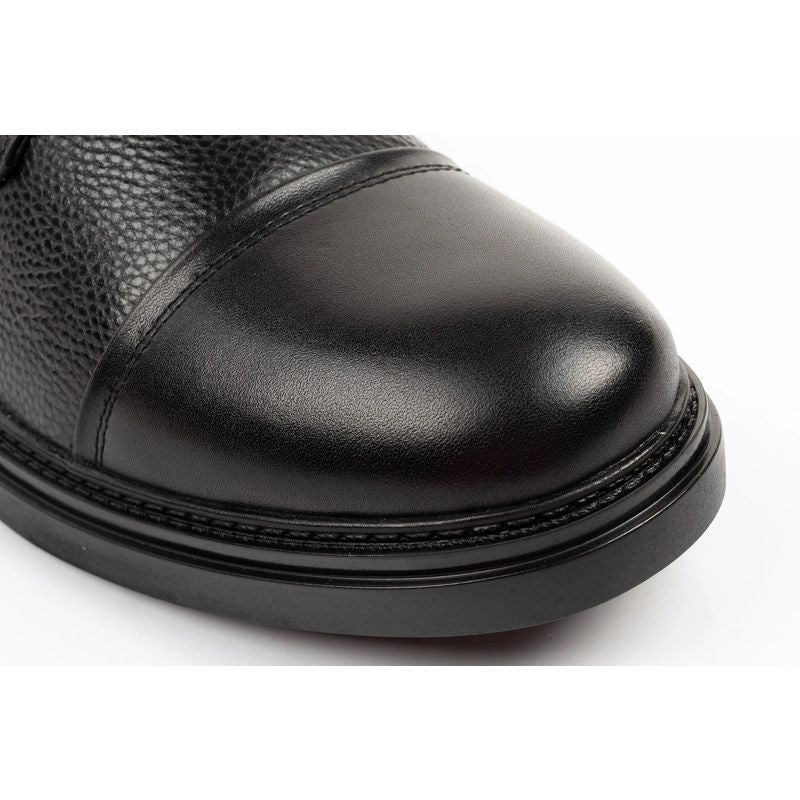 Lee Cooper men's shoes elegant leather black insulated ankle boots