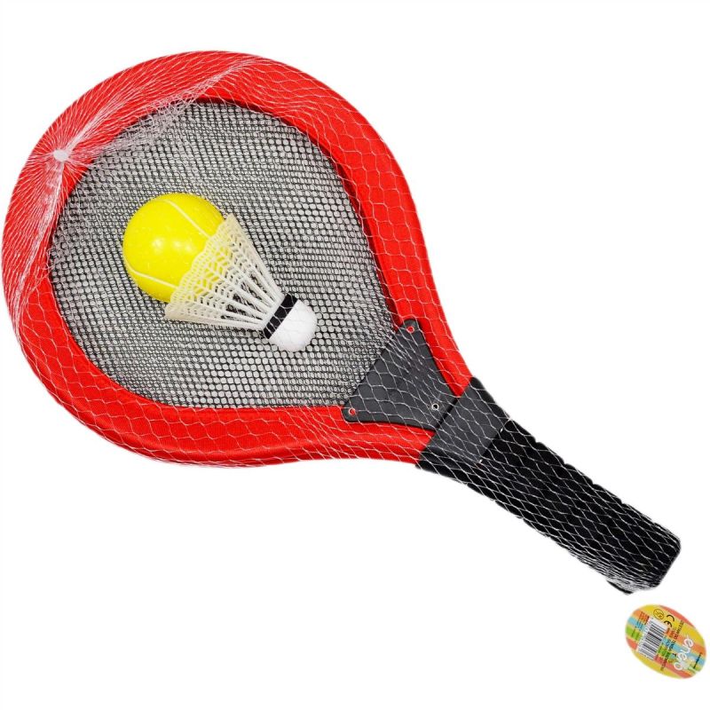 SET OF 2 RACKETS, SHUTTLE, BALL FOR TENNIS AND BADMINTON ENERO TOYS Accessories Your Sports Performance