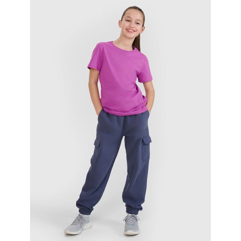 Regular plain girls' T-shirt 4F 4FJWSS25TTSHF2177-50S *Kategoria tymczasowa Your Sports Performance