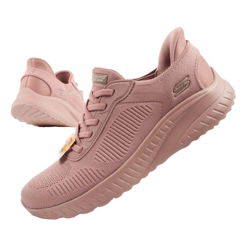 Skechers Bobs Squad-Chaos women's comfortable SLIP-INS sports shoes pink In preparation Your Sports Performance