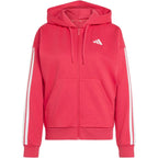 Women's adidas Essentials 3-Stripes Full-Zip Fleece Hoodie Pink KF6272