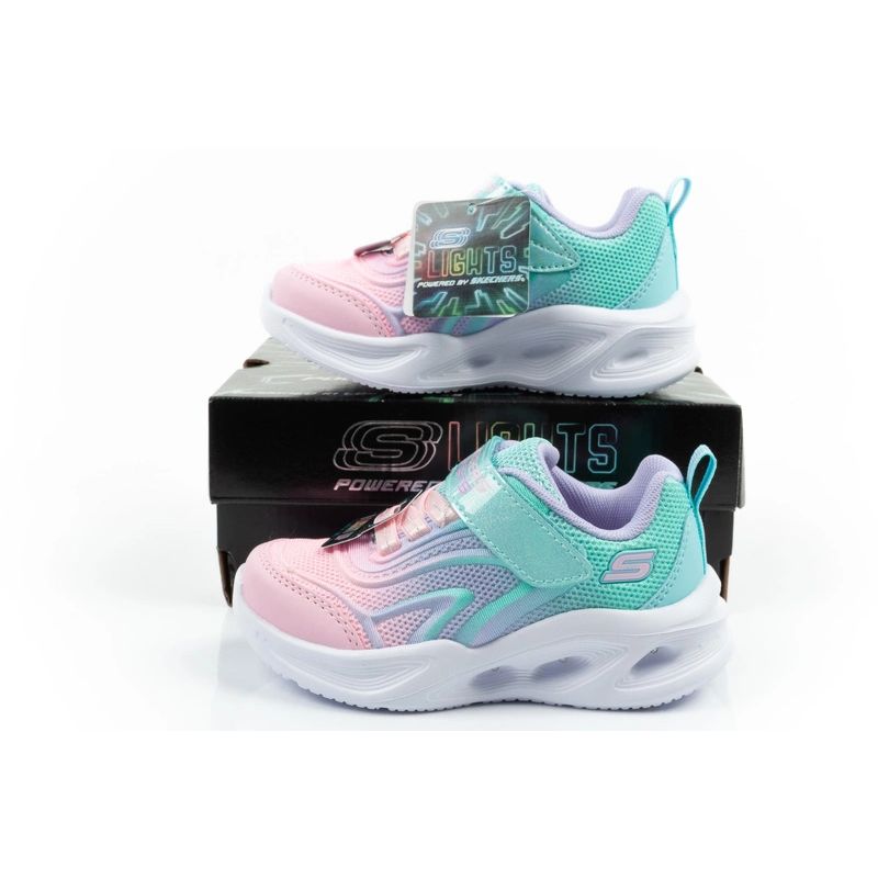 Skechers Color Breeze LED Children's Sports Shoes for Girls Turquoise Skechers