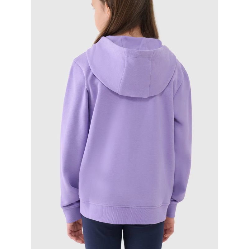 Girls' sweatshirt with a zipper and hood 4F 4FJWSS25TSWSF1706-51S *Kategoria tymczasowa Your Sports Performance