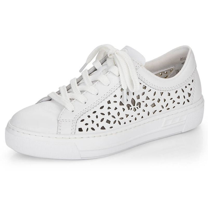 Rieker W RKR641 leather comfort shoes white
