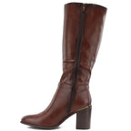 Women’s Brown Block-Heel Boots Sergio Leone KZ-08