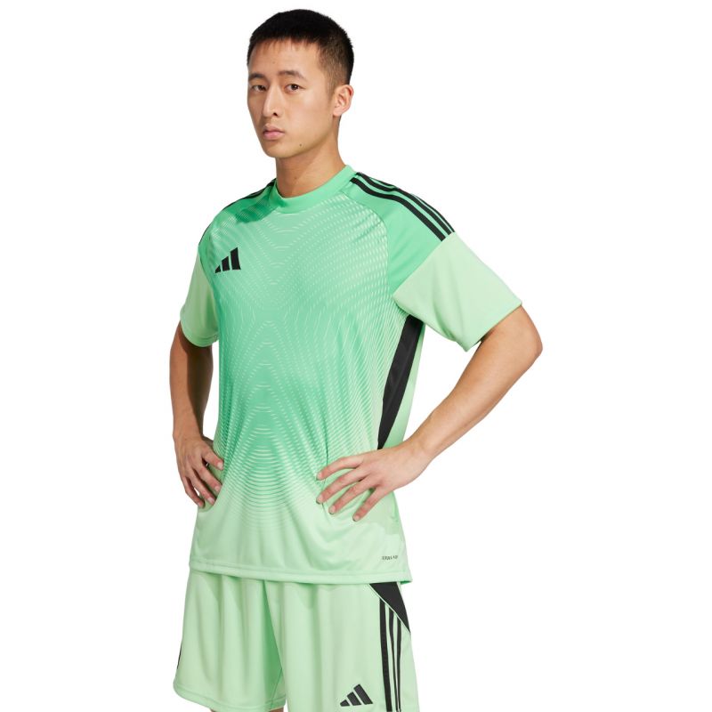 adidas Tiro 25 Competition Jersey Short Sleeve Men's Goalkeeper Jersey Green JI9716 In preparation Adidas