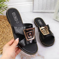 Black slippers with ornament W Filippo Footwear/Lifestyle/Peak Your Sports Performance