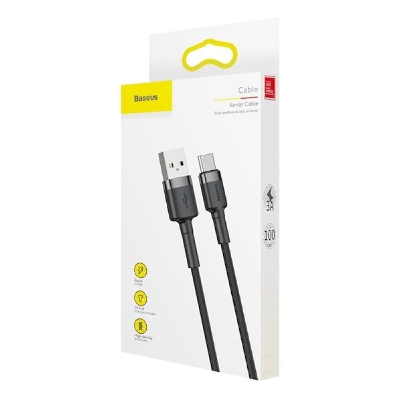BASEUS USB CABLE TO USB-C CAFULE 3A 1M GREY-BLACK In preparation Your Sports Performance