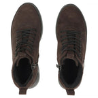 Women's leather suede ankle boots on a dark brown platform Filippo DBT4215