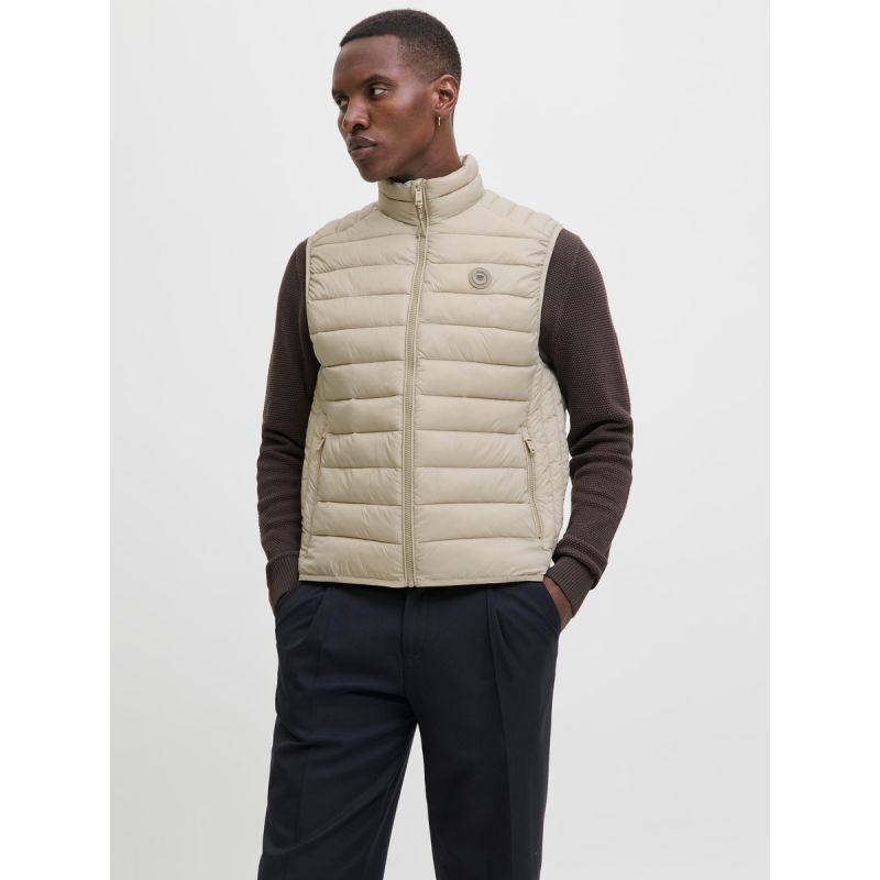 Jack&Jones men's vest JJEBRADLEY LIGHT BODYWARMER COLLAR NOO 12280973 CROCKERY In preparation Your Sports Performance