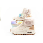 Skechers Uno Rugged women's sports shoes insulated winter ankle boots beige Skechers