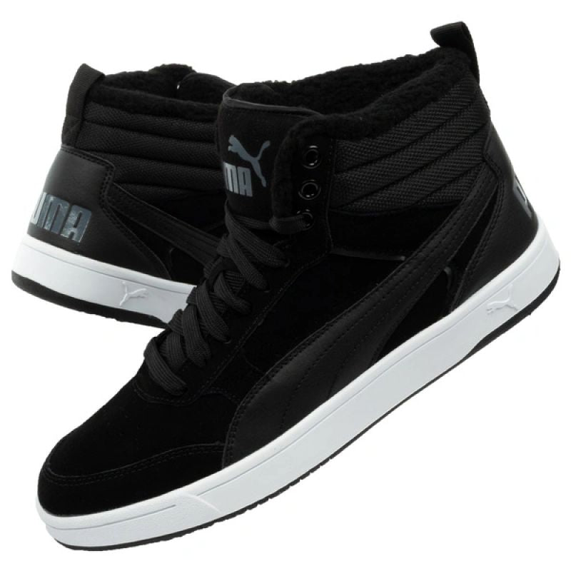 Puma men's Rebound Street black insulated ankle boots
