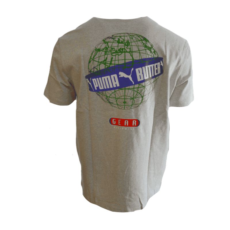 BUTTER GOODS x PUMA Graphic T-shirt Light Gray Heather - 534058-04 Odzież/Odzież na co dzień Your Sports Performance