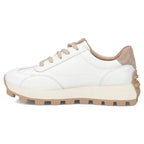 Leather platform sneakers, white, Filippo DP7498