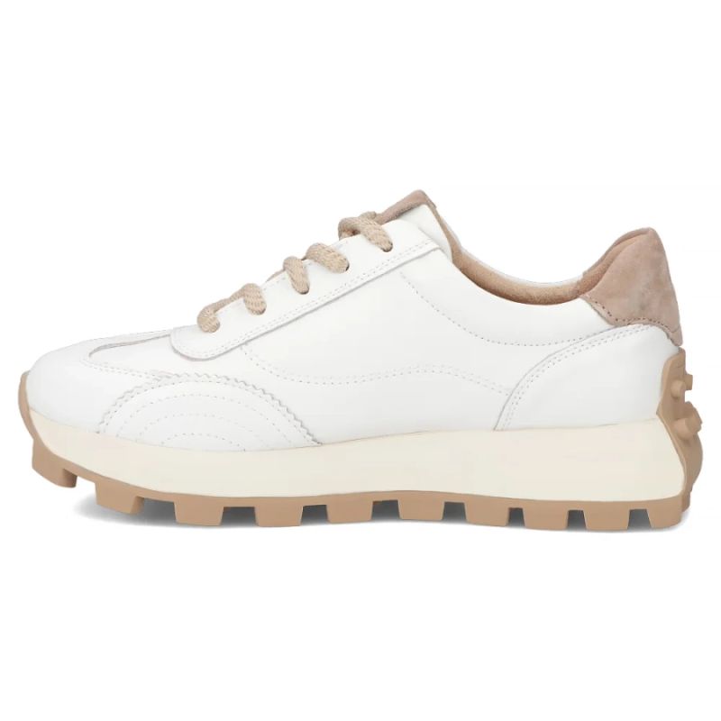 Leather platform sneakers, white, Filippo DP7498