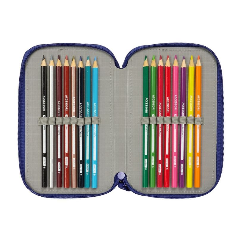 Pencil case with equipment FC Barcelona triple filled pencil case 36 PCS 412529857 Accessories/Piórniki Your Sports Performance