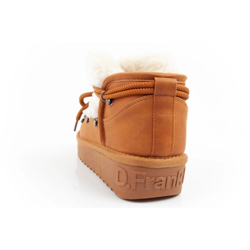 D.Franklin women's winter snow boots, fashionable fur lining, brown ankle boots D.Franklin