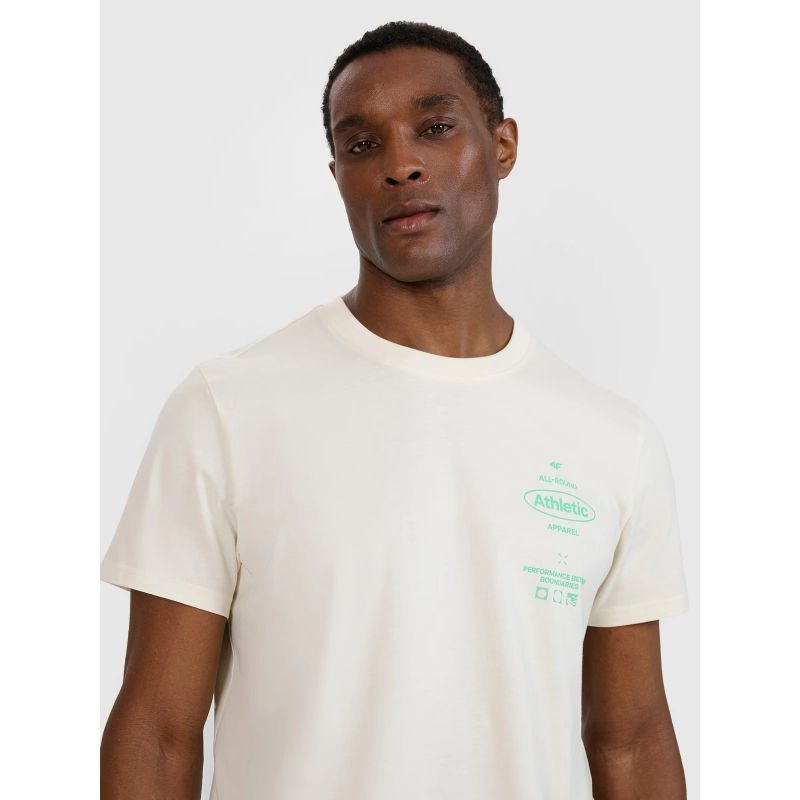 Men's regular printed T-shirt 4F 4FRSS25TTSHM2688-11S *Kategoria tymczasowa Your Sports Performance