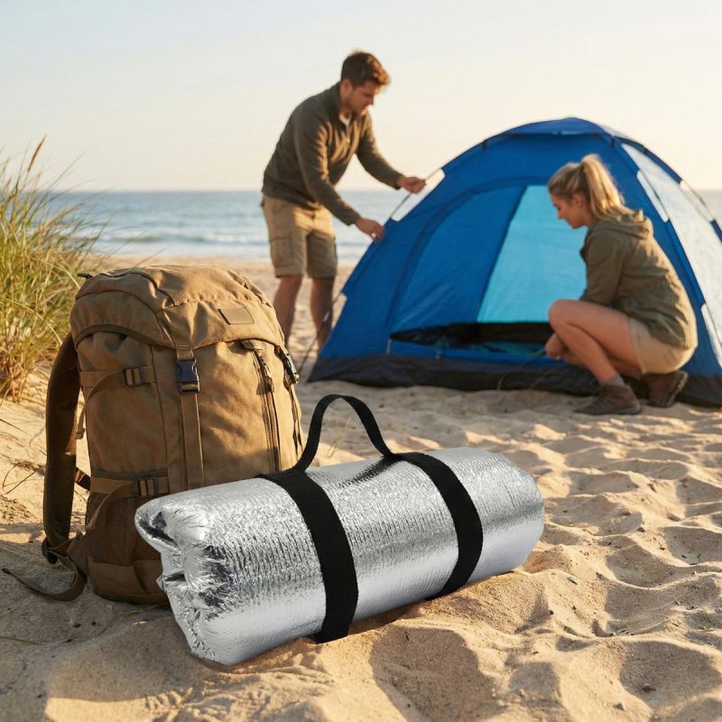 FOLDABLE CAMPING MAT ALU 190X60CM ENERO CAMP Turystyka/Materace I Maty/Karimaty Your Sports Performance