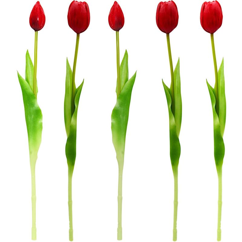 BOUQUET OF 5 RED TULIPS 39 CM LIKE LIFE SPRING DECORATION Home and Garden/Equipment Your Sports Performance