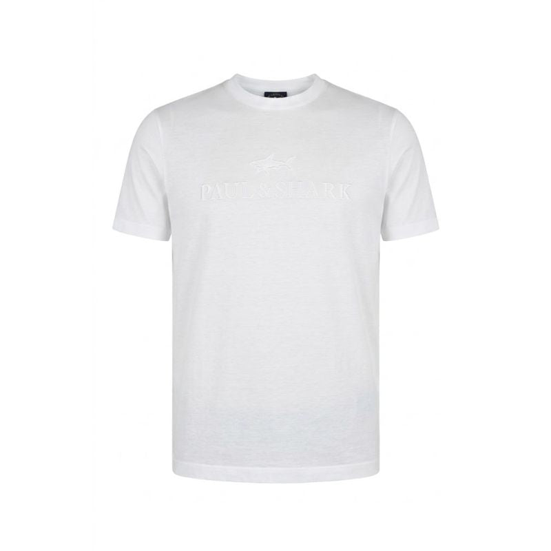 Paul&Shark Men's T-shirt made of cotton and lyocell, light ecru (26411007-108) - classic comfort