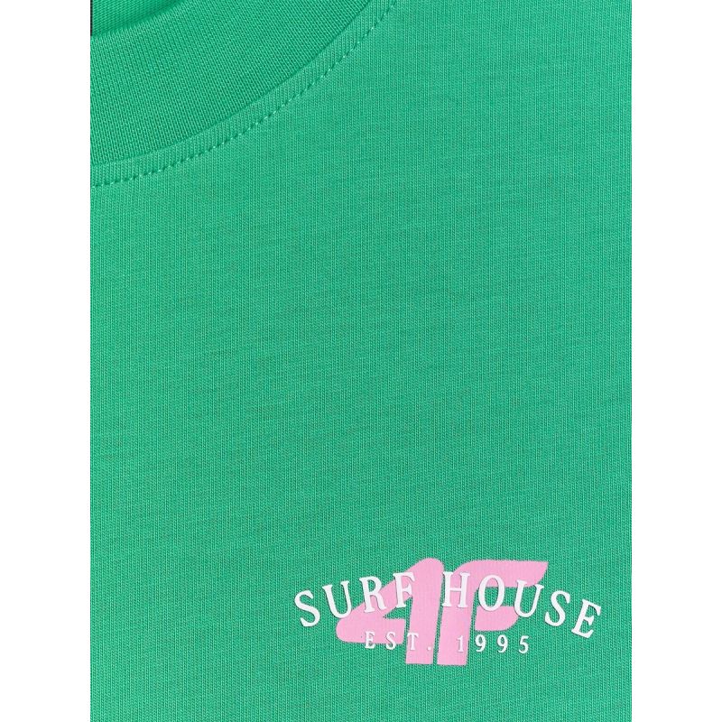 Women's loose T-shirt with print 4F 4FRSS26TTSHF4516-42S