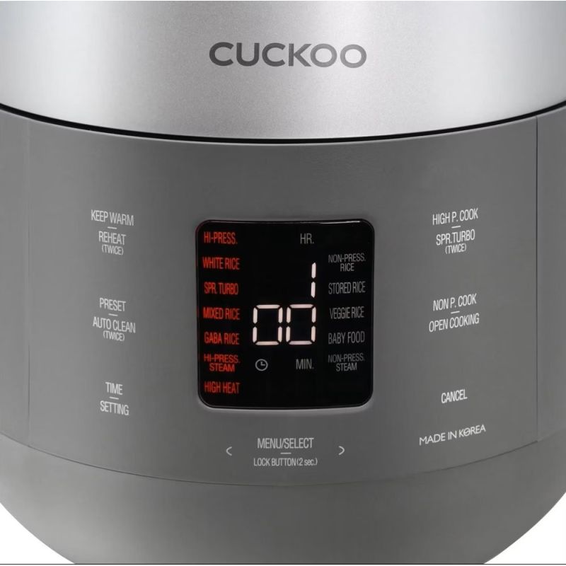 Cuckoo rice cooker 1.8l urban grey CRP-ST1009F AGD - Produkty/Sztućce i przybory kuchenne Your Sports Performance