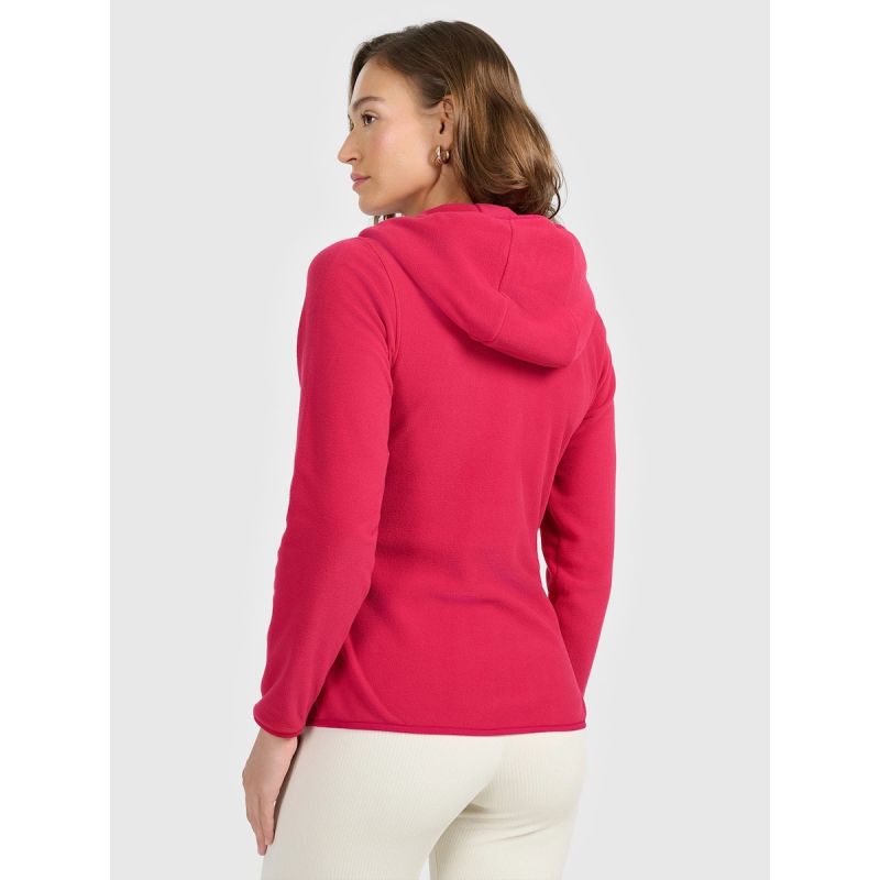 Women's slim fleece jacket with hood 4F 4FRAW25TFLEF495-53S