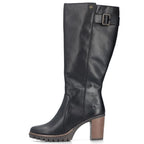 Black women's leather heeled boots Rieker Y2581-00