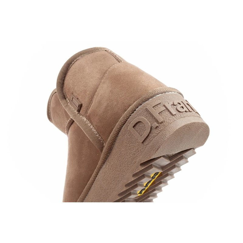 D.Franklin women's winter snow boots, fashionable fur lined, brown ankle boots D.Franklin