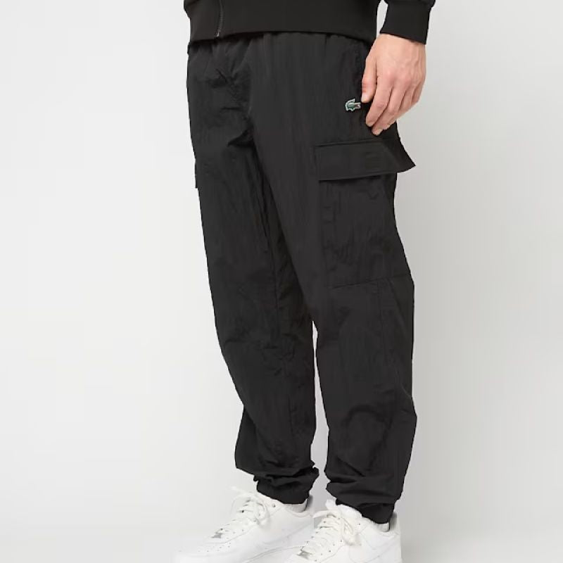 Men's Lacoste Woven Cargo Joggers Black - XH5121-00-031