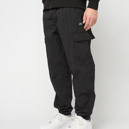 Men's Lacoste Woven Cargo Joggers Black - XH5121-00-031