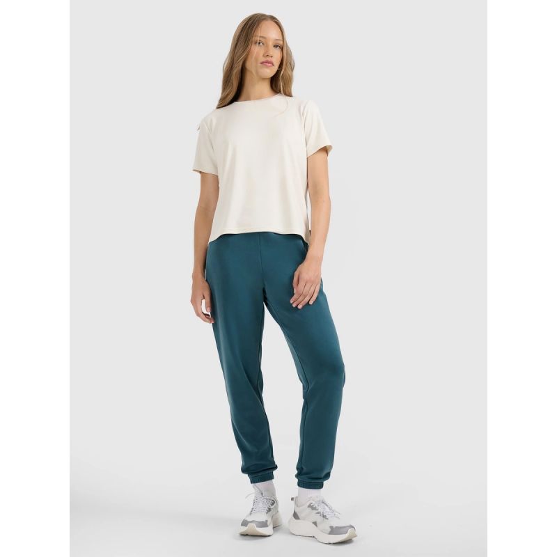 Women's ribbed knit t-shirt with modal 4F 4FRAW25TTSHF3282-12S *Kategoria tymczasowa Your Sports Performance