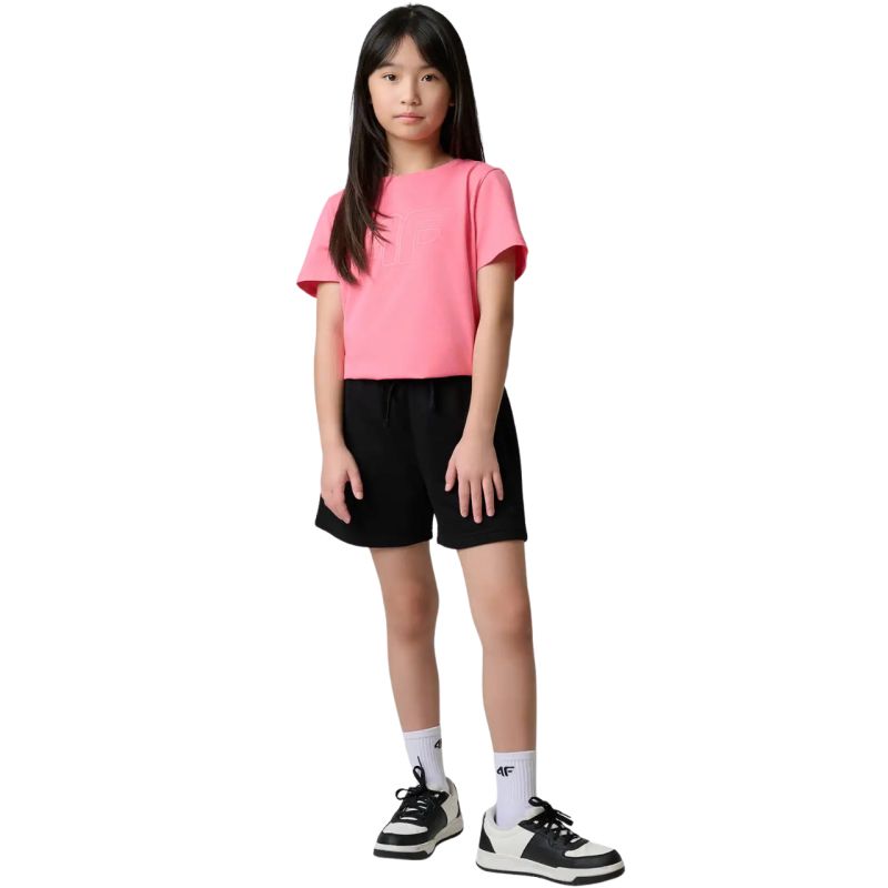 T-shirt for girls 4F F3004 pink 4FJWSS26TTSHF3004 54S