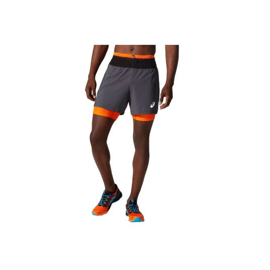 Asics Fujitrail Short 2011B898-020 Gray XS In preparation Your Sports Performance