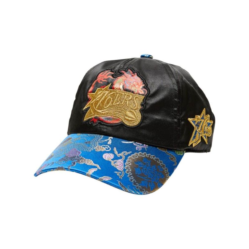Mitchell & Ness NBA Philadelphia 76ers New Dawn Dad Cap - 6LUOMM20058-P76BLCK Odzież/Czapki/Czapki z daszkiem Your Sports Performance