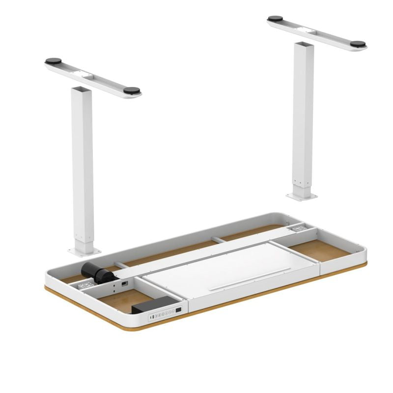 Tuckano Electric Height Adjustable Desk ET119W-C White/Oak. Desk top dimensions 120 x 60cm. Biurka/Biurka nowoczesne Your Sports Performance