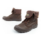 Palladium Men's Baggy Coated High Top Sneakers, Fashionable Dark Brown In preparation Your Sports Performance