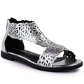 Women's openwork silver sandals M.Daszyński MR24148-2 M. Daszyński