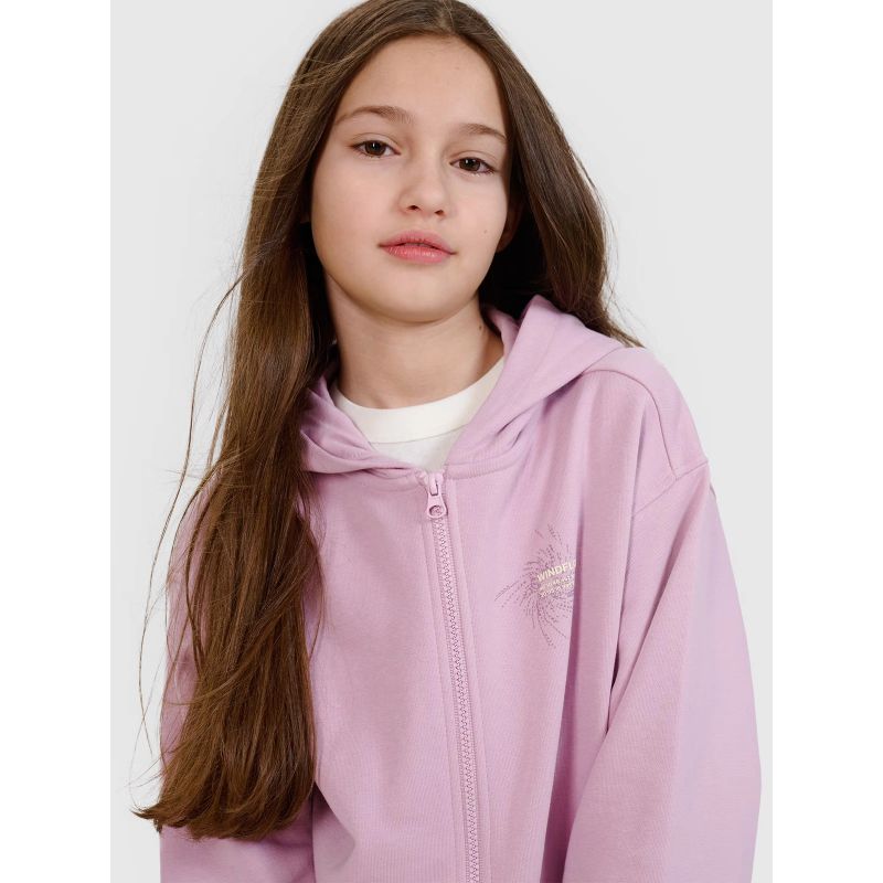 Girls' sweatshirt with a hood, 4F 4FJWSS25TSWSF1482-52S *Kategoria tymczasowa Your Sports Performance