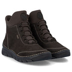 Women's comfortable insulated ankle boots chocolate brown Rieker 55069-25