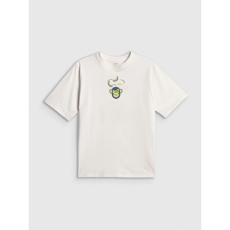Boy's loose T-shirt with print 4F 4FJRSS26TTSHM4276-10S