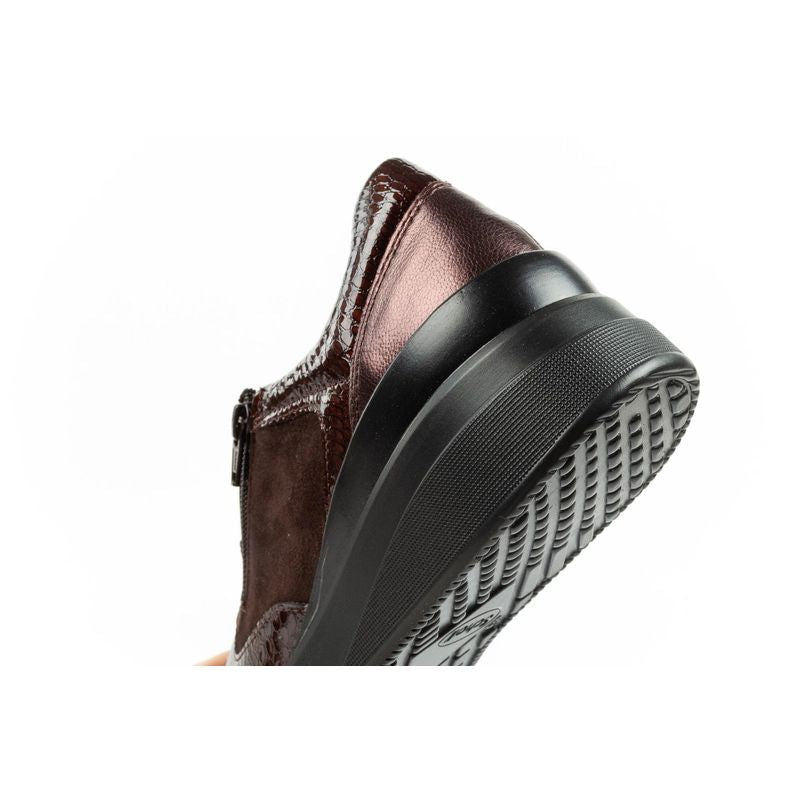 Scholl Emma Laces Women's Sports Shoes Leather Brown Platform Scholl