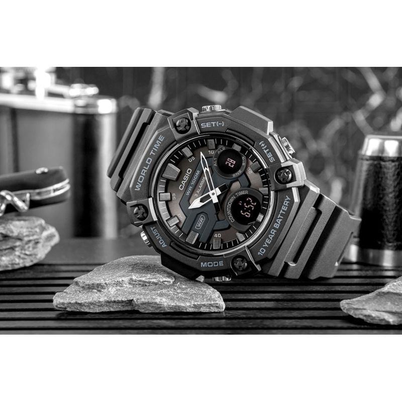 Men's Watch CASIO AEQ-120W-1BVDF + BOX In preparation Your Sports Performance