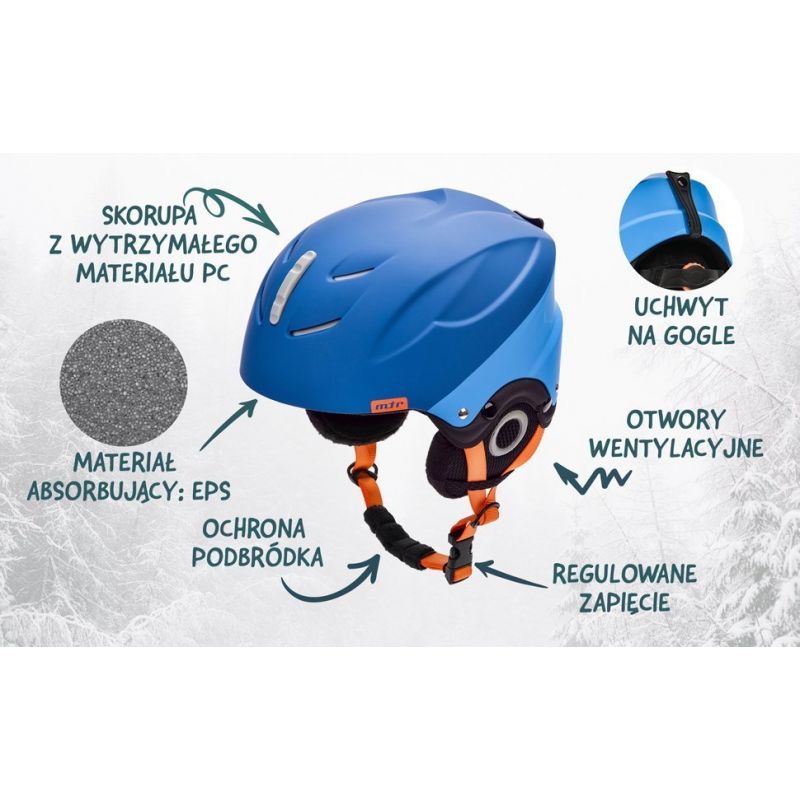 Meteor Lumi ski helmet navy / blue 24867-24869 Accessories/Skiing/Helmets Your Sports Performance