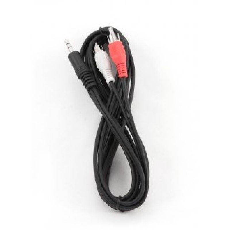 GEMBIRD CCA-458-2.5M cable (2x Cinch M - Mini Jack M; 2.5m; black) Kable i adaptery/Kable JACK i RCA(Cinch) Your Sports Performance