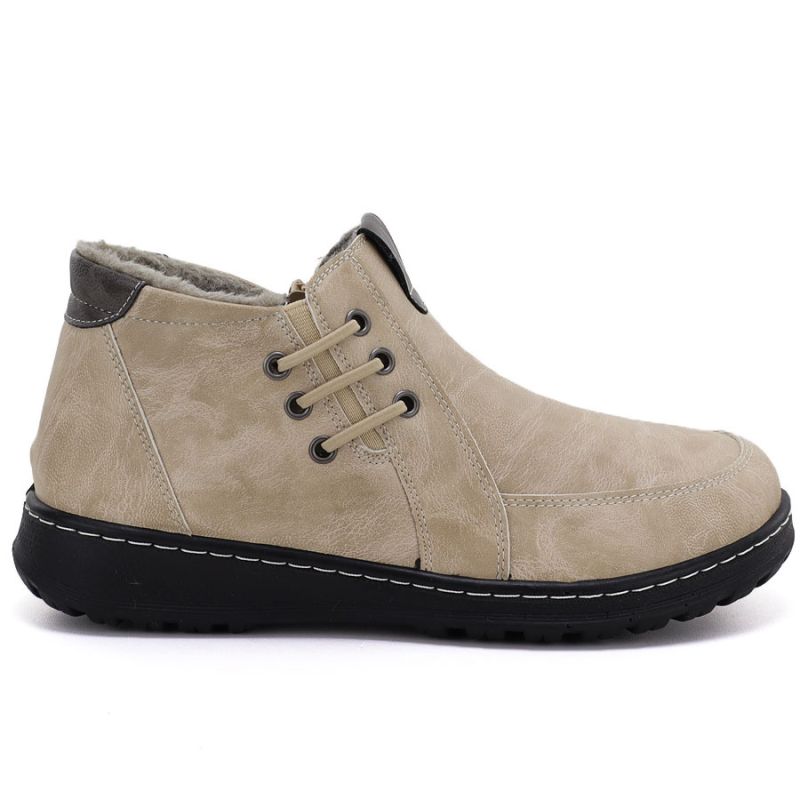 Comfortable beige women's ankle boots Potocki 25-90349