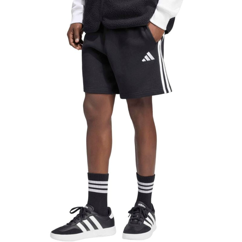 Men's adidas Essentials 3-Stripes French Terry Shorts Black KY6545