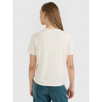 Women's ribbed knit t-shirt with modal 4F 4FRAW25TTSHF3282-12S *Kategoria tymczasowa Your Sports Performance