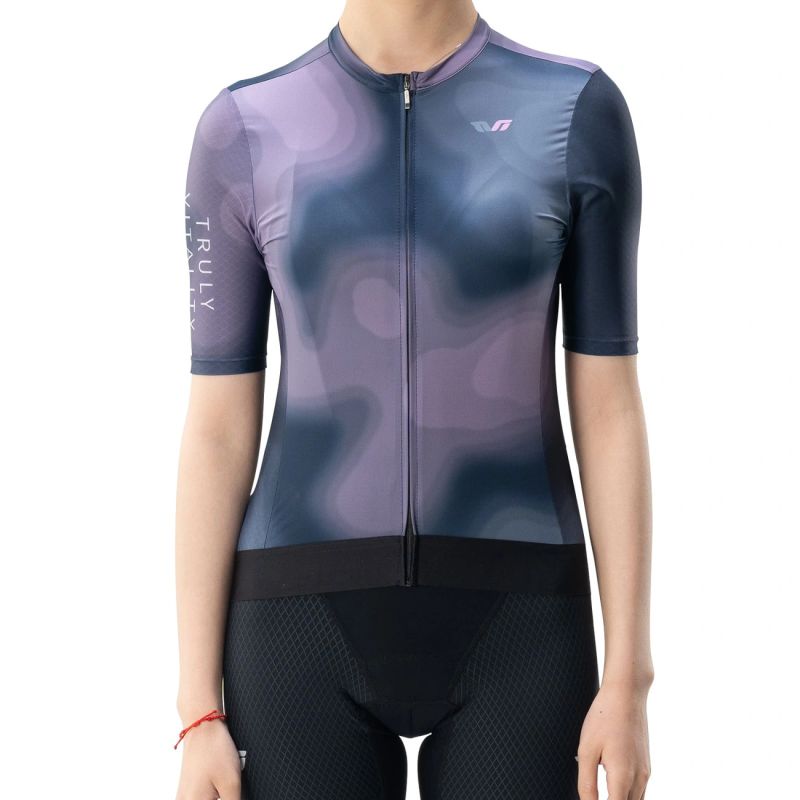 Rockbros 15110006005 TVI L Women's Cycling Jersey - Navy Blue